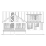 Country House Plan Rear Elevation - Conley Lake Craftsman Home 141D-0025 - Search House Plans and More