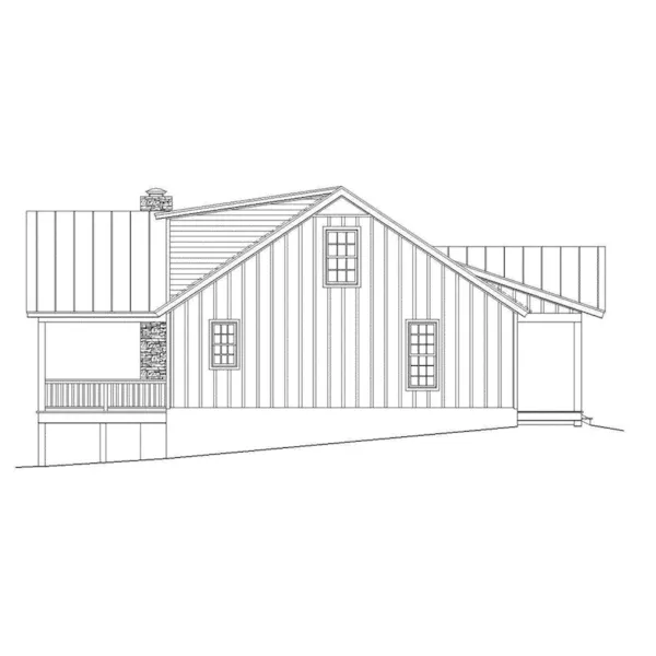 Country House Plan Right Elevation - Conley Lake Craftsman Home 141D-0025 - Search House Plans and More