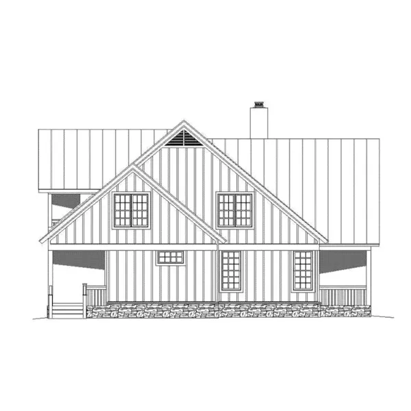 Craftsman House Plan Left Elevation - April Ridge Craftsman Home 141D-0028 - Search House Plans and More