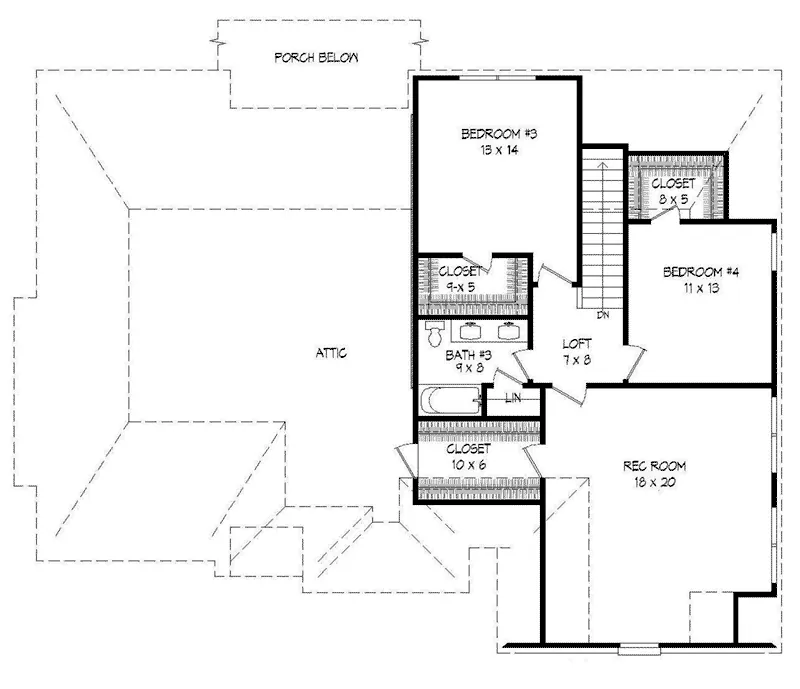European House Plan Second Floor - Arreton Bay European Home 141D-0030 - Search House Plans and More