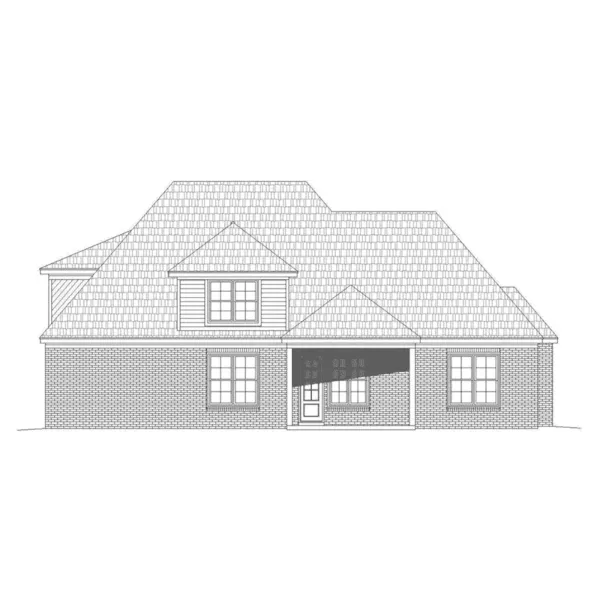 Country French House Plan Rear Elevation - Arreton Bay European Home 141D-0030 - Search House Plans and More