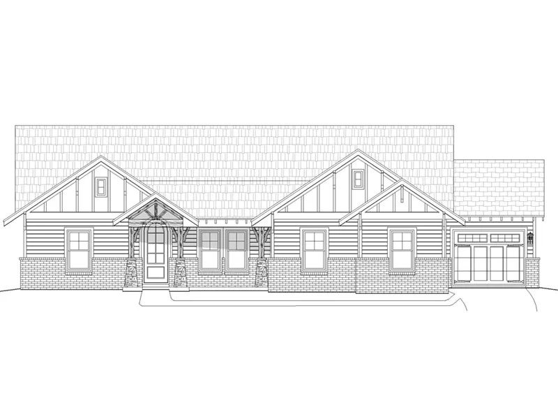 Country House Plan Front Image of House - Arrowhead Creek Craftsman Home 141D-0031 - Search House Plans and More