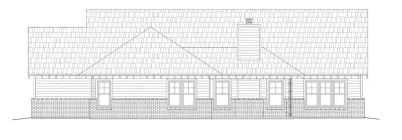 Country House Plan Rear Elevation - Arrowhead Creek Craftsman Home 141D-0031 - Search House Plans and More
