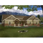 Arts & Crafts House Plan Front of Home - Kiefer Pass Craftsman Home 141D-0032 - Search House Plans and More