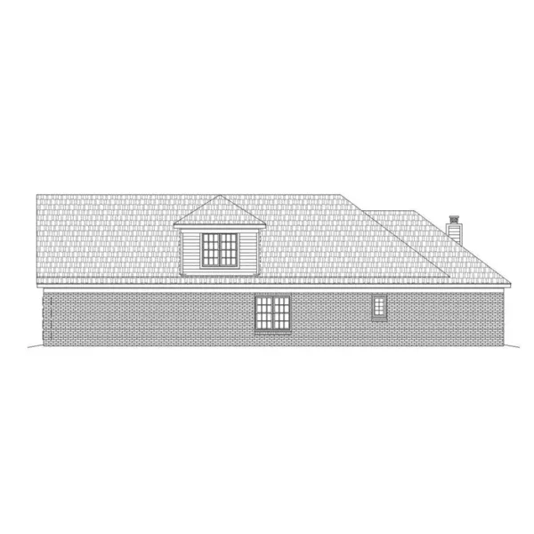 Ranch House Plan Left Elevation - Malcolm Mill Ranch Home 141D-0034 - Shop House Plans and More