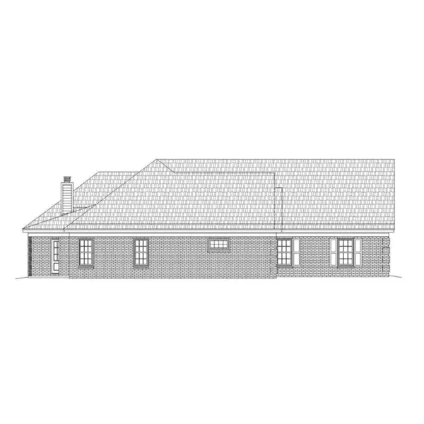 Ranch House Plan Right Elevation - Malcolm Mill Ranch Home 141D-0034 - Shop House Plans and More