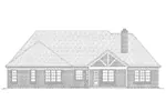 Luxury House Plan Rear Elevation - Marcelina European Ranch Home 141D-0035 - Shop House Plans and More