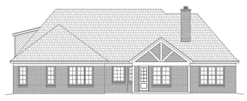 Country House Plan Rear Elevation - Peregrine European Home 141D-0036 - Shop House Plans and More