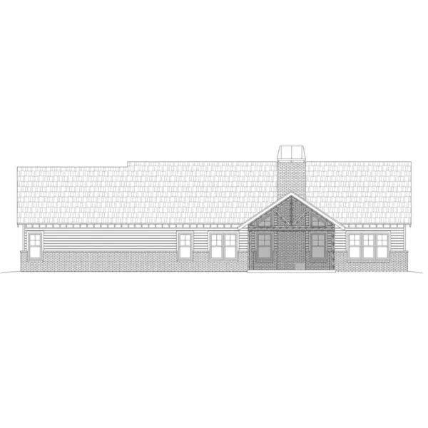 Country House Plan Rear Elevation - Pickney Bend Craftsman Home 141D-0037 - Shop House Plans and More