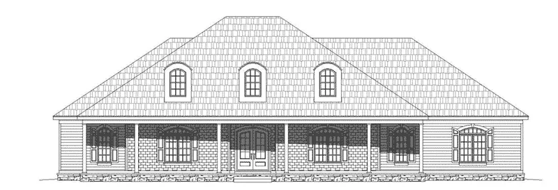 Traditional House Plan Front Elevation - Thistle Mill Southern Home 141D-0040 - Shop House Plans and More