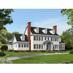 Greek Revival House Plan Front of Home - Ellen Woods Georgian Home 141D-0041 - Search House Plans and More