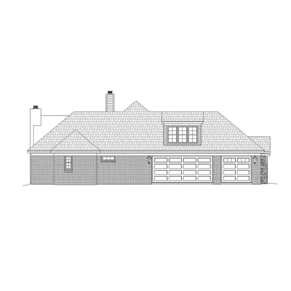 Luxury House Plan Left Elevation - Elk Pass Rustic Ranch Home 141D-0044 - Shop House Plans and More