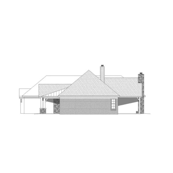 Luxury House Plan Right Elevation - Elk Pass Rustic Ranch Home 141D-0044 - Shop House Plans and More