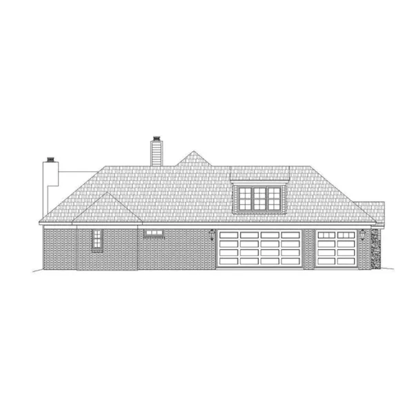 Arts & Crafts House Plan Left Elevation - Mavis Mill Rustic Ranch Home 141D-0045 - Shop House Plans and More