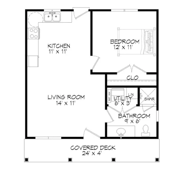 Lake House Plan First Floor - Pommosa Country Cabin 141D-0047 - Shop House Plans and More