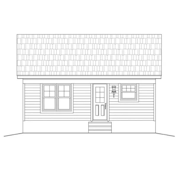 Lake House Plan Rear Elevation - Pommosa Country Cabin 141D-0047 - Shop House Plans and More