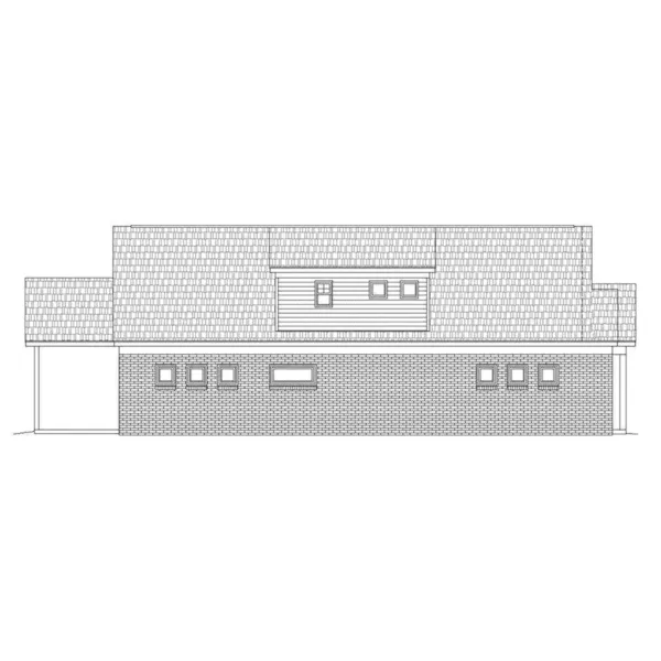 Traditional House Plan Left Elevation - Marshall Craftsman Home 141D-0048 - Shop House Plans and More