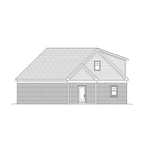 Traditional House Plan Rear Elevation - Marshall Craftsman Home 141D-0048 - Shop House Plans and More