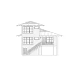 Craftsman House Plan Rear Elevation - Sea Breeze Beach Home 141D-0051 - Shop House Plans and More