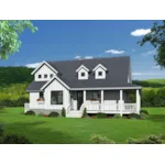 Farmhouse Plan Front Photo 01 - Bradlee Lake Craftsman Home 141D-0054 - Shop House Plans and More