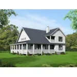 Farmhouse Plan Rear Photo 02 - Bradlee Lake Craftsman Home 141D-0054 - Shop House Plans and More