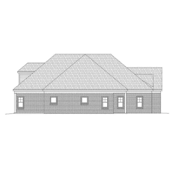 Craftsman House Plan Left Elevation - Bradfield Ranch Home 141D-0055 - Shop House Plans and More