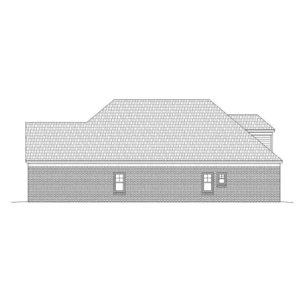 Craftsman House Plan Right Elevation - Bradfield Ranch Home 141D-0055 - Shop House Plans and More