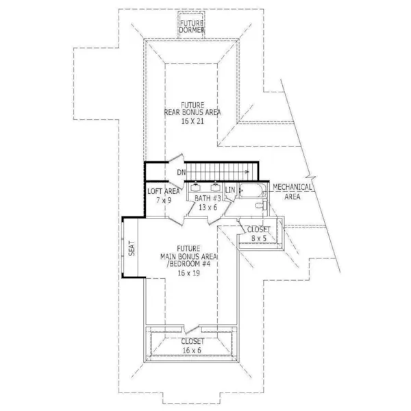 Rustic House Plan Second Floor - Annadale Craftsman Home 141D-0057 - Shop House Plans and More