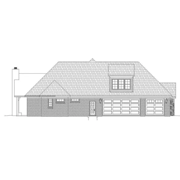 Rustic House Plan Left Elevation - Annadale Craftsman Home 141D-0057 - Shop House Plans and More