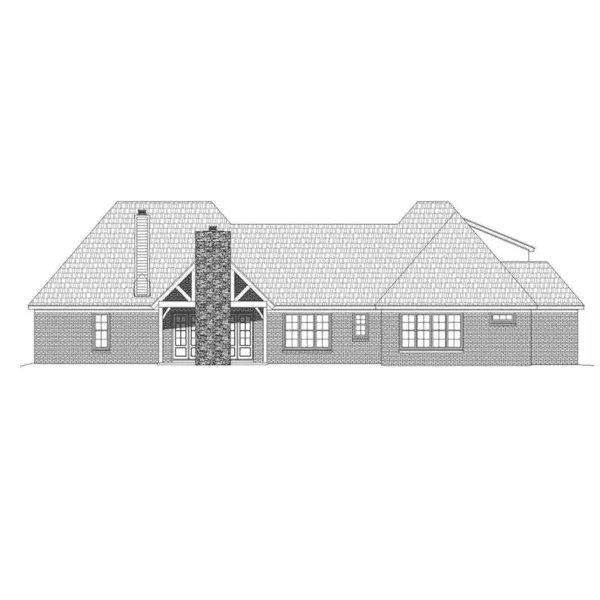 Rustic House Plan Rear Elevation - Annadale Craftsman Home 141D-0057 - Shop House Plans and More