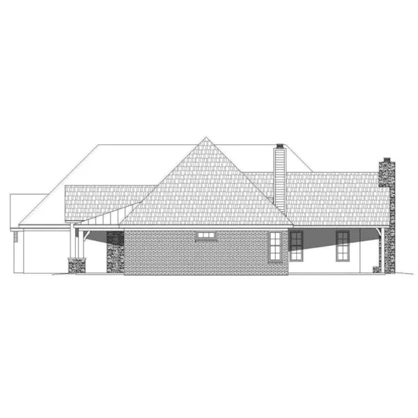 Rustic House Plan Right Elevation - Annadale Craftsman Home 141D-0057 - Shop House Plans and More