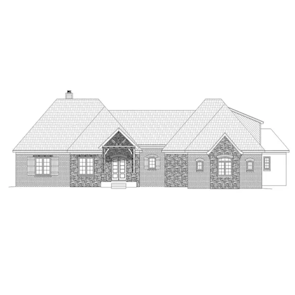 Rustic House Plan Front of Home - Deerland Craftsman Home 141D-0058 - Shop House Plans and More