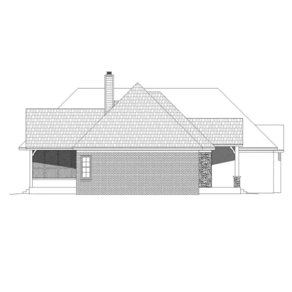 Rustic House Plan Left Elevation - Deerland Craftsman Home 141D-0058 - Shop House Plans and More