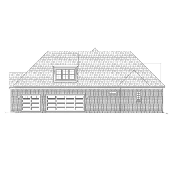 Rustic House Plan Right Elevation - Deerland Craftsman Home 141D-0058 - Shop House Plans and More