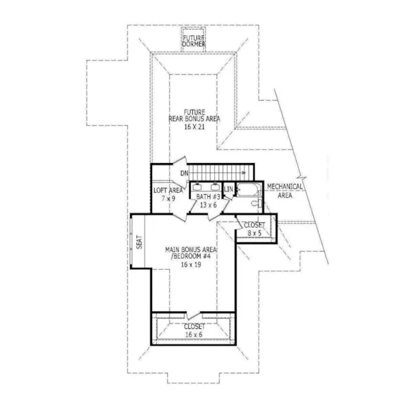 Rustic House Plan Second Floor - Elm Glen Rustic Ranch Home 141D-0059 - Shop House Plans and More