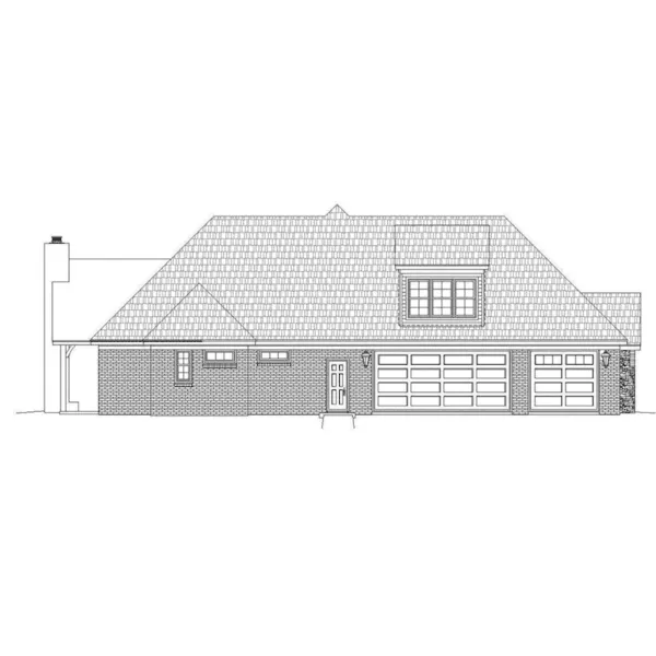 Rustic House Plan Left Elevation - Elm Glen Rustic Ranch Home 141D-0059 - Shop House Plans and More