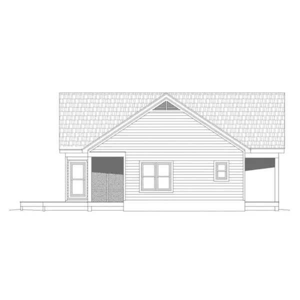 Arts & Crafts House Plan Left Elevation - Wylie Creek Vacation Home 141D-0061 - Shop House Plans and More