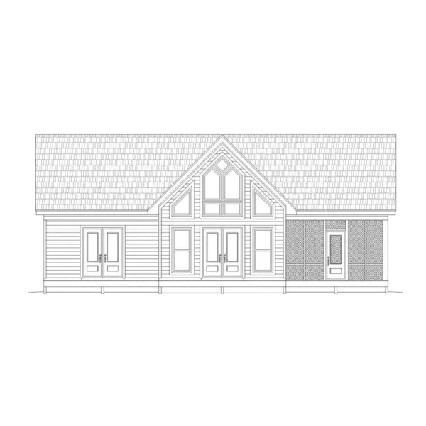 Arts & Crafts House Plan Rear Elevation - Wylie Creek Vacation Home 141D-0061 - Shop House Plans and More