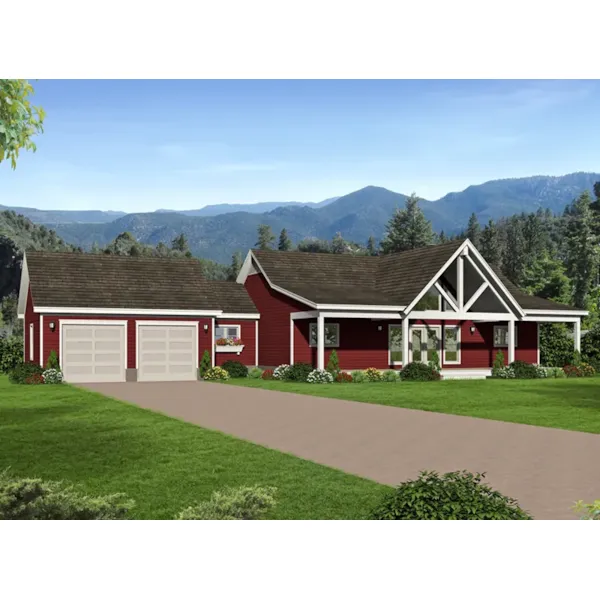 Vacation House Plan Front Image - Montana Trail Craftsman Home 141D-0063 - Shop House Plans and More