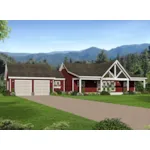 Vacation House Plan Front Image - Montana Trail Craftsman Home 141D-0063 - Shop House Plans and More