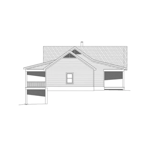 Vacation House Plan Left Elevation - Montana Trail Craftsman Home 141D-0063 - Shop House Plans and More