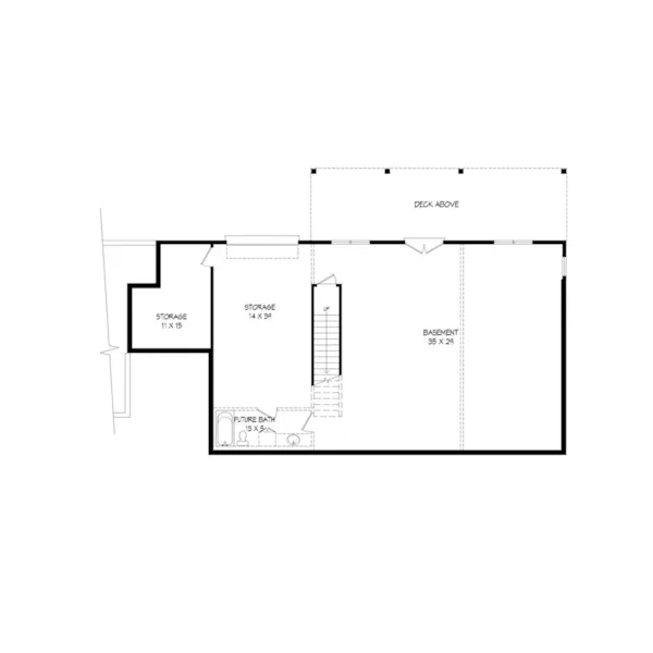 Vacation House Plan Lower Level Floor - Montana Trail Craftsman Home 141D-0063 - Shop House Plans and More