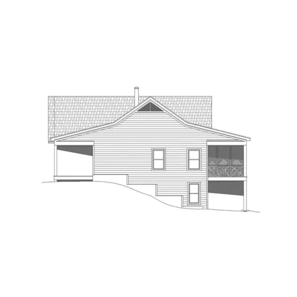 Vacation House Plan Right Elevation - Montana Trail Craftsman Home 141D-0063 - Shop House Plans and More