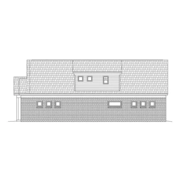 Craftsman House Plan Left Elevation - Turkey Run Two-Story Home 141D-0067 - Shop House Plans and More