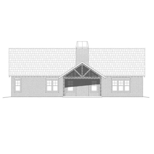 Country House Plan Rear Elevation - Caldwell Ridge Rustic Home 141D-0069 - Shop House Plans and More