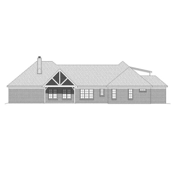 Luxury House Plan Rear Elevation - Duckhorn Rustic Luxury Home 141D-0070 - Shop House Plans and More