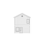 Beach & Coastal House Plan Rear Elevation - Iris Lane Narrow Lot Home 141D-0072 - Shop House Plans and More