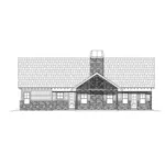 Ranch House Plan Rear Elevation - Oak Grove Ridge Craftsman Home 141D-0073 - Shop House Plans and More