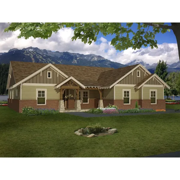 Country House Plan Front Photo 02 - Abbey Point Rustic Home 141D-0076 - Shop House Plans and More