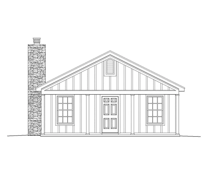 Ranch House Plan Front Elevation - Harmony Bluff Rustic Cabin 141D-0077 - Search House Plans and More